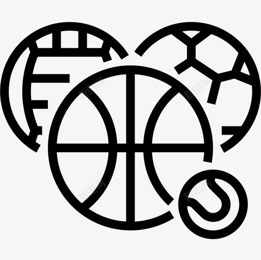 球超市25直线型图标svg_新图网 https://ixintu.com 球 直线型 超市25