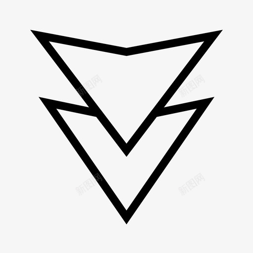 下箭头符号三角形图标svg_新图网 https://ixintu.com 三角形 符号 箭头 集合
