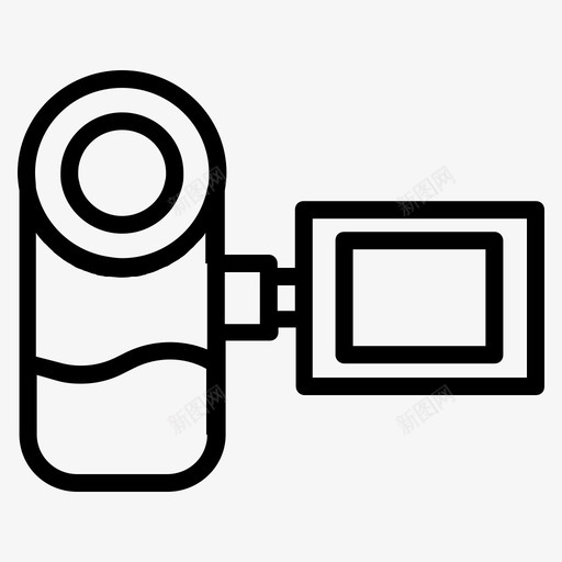 摄像机数码照片图标svg_新图网 https://ixintu.com 录音 摄像机 数码 照片 电子