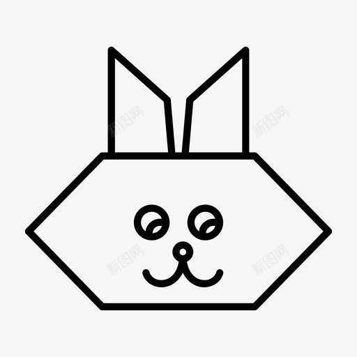 折纸猫动物折纸动物图标svg_新图网 https://ixintu.com 动物 折纸