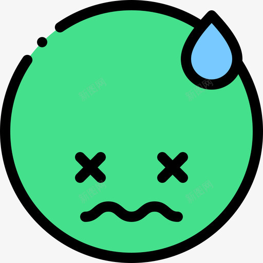 病态表情18线性颜色图标svg_新图网 https://ixintu.com 病态 线性 表情 颜色