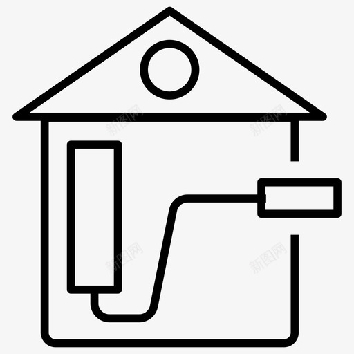 外饰漆商用漆家居保养图标svg_新图网 https://ixintu.com 商用漆 外饰漆 家居保养 家居改善线矢量图标集 家居漆