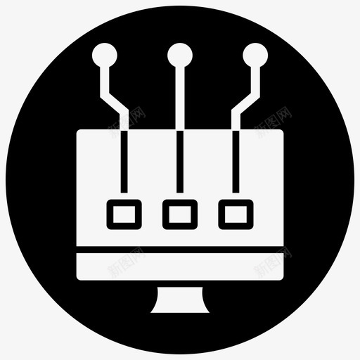 管理节点数据集成图标svg_新图网 https://ixintu.com 技术 数据 测试 测试软件2blackfillminusfront 程序 管理节点 集成