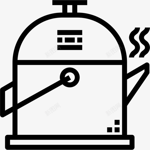 茶壶家用电器14线性图标svg_新图网 https://ixintu.com 家用电器14 线性 茶壶