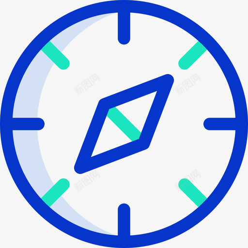 指南针基本图标轮廓颜色svg_新图网 https://ixintu.com 图标 基本 指南针 轮廓 颜色
