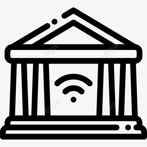 联网智能城市16线性图标svg_新图网 https://ixintu.com 智能城市16 线性 联网