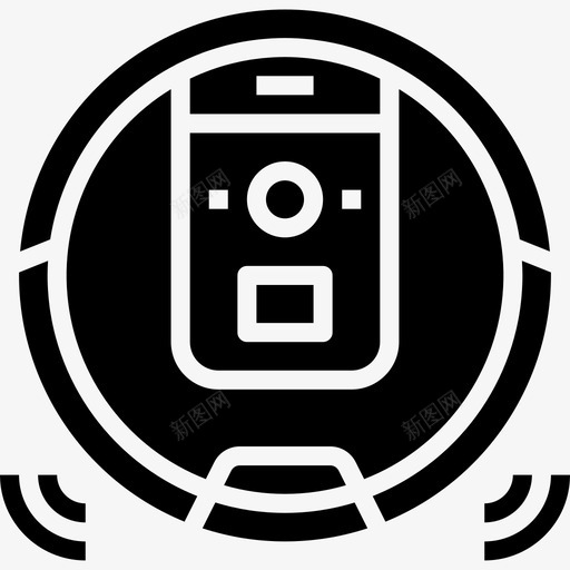机器人吸尘器小工具4填充图标svg_新图网 https://ixintu.com 吸尘器 填充 小工 工具 机器人