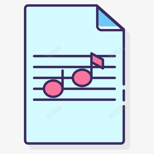 音乐表音乐120线性颜色图标svg_新图网 https://ixintu.com 线性颜色 音乐120 音乐表