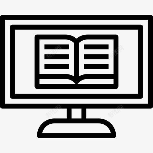 书籍现代教育1线性图标svg_新图网 https://ixintu.com 书籍 教育 现代 线性