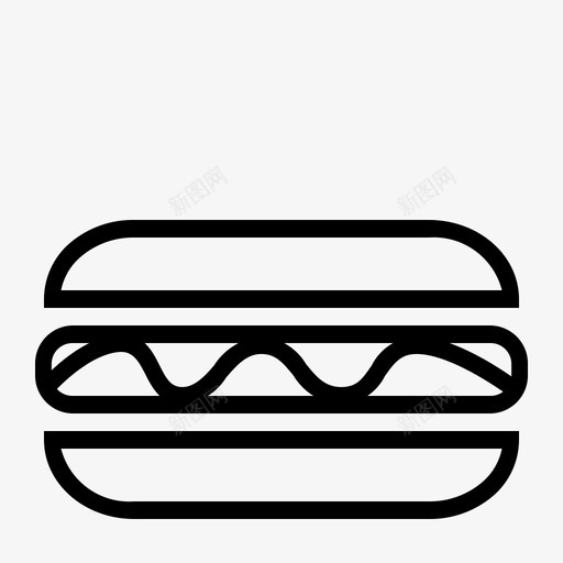 热狗面包餐厅图标svg_新图网 https://ixintu.com 快餐 热狗 番茄酱 面包 餐厅 香肠