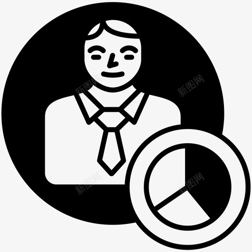 财务官银行家饼图图标svg_新图网 https://ixintu.com 人力资源部分可靠 财务官 银行家 饼图