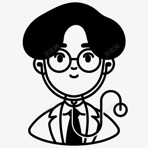 医生化身男性职业图标svg_新图网 https://ixintu.com 人物 医生化身 男性 职业 职业和人物化身雕文