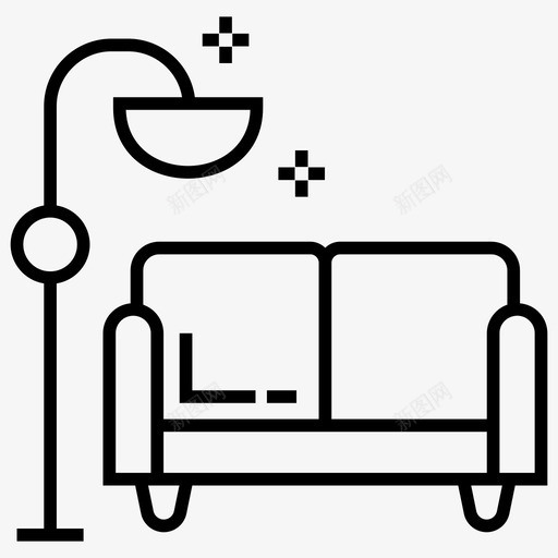 休息室沙发大堂休息室休息室家具图标svg_新图网 https://ixintu.com 休息室 图标 坐椅 大堂 室内设计 家具 沙发 线图