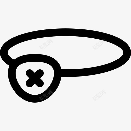眼罩海盗47直线型图标svg_新图网 https://ixintu.com 海盗 直线 眼罩 线型