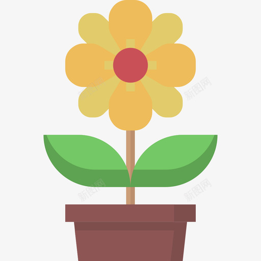 花卉园艺工具6扁平图标svg_新图网 https://ixintu.com 园艺 工具 扁平 花卉