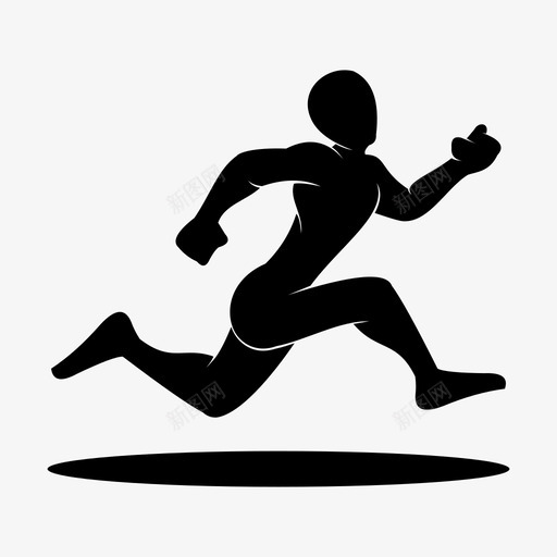 跑人冲图标svg_新图网 https://ixintu.com