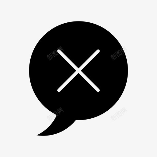 取消通信删除图标svg_新图网 https://ixintu.com 删除 取消 消息 通信 通信标志符