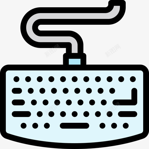 键盘office171线性颜色图标svg_新图网 https://ixintu.com office171 线性颜色 键盘