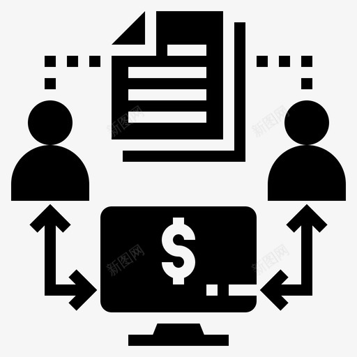 p2p借贷合同金融图标svg_新图网 https://ixintu.com fintechglyph p2p借贷 合同 贷款 金融