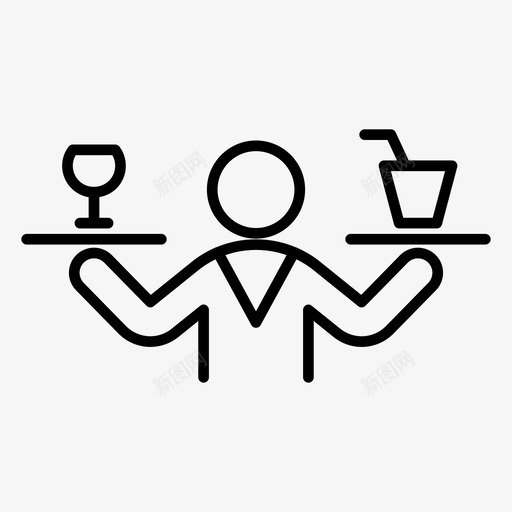 服务员酒吧管家图标svg_新图网 https://ixintu.com 服务 服务员 管家 酒吧 餐厅