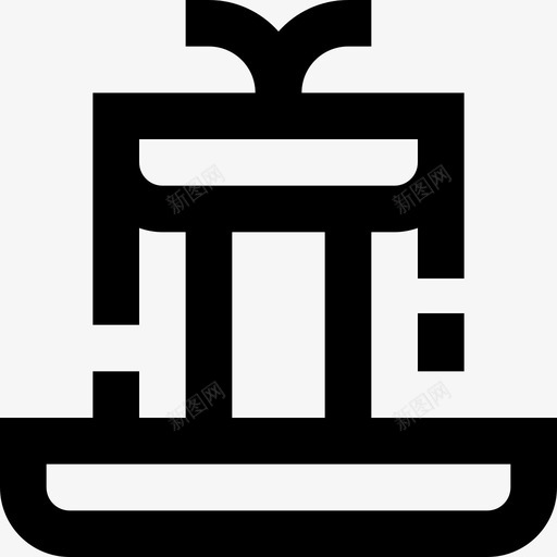 喷泉城市便利设施4线性图标svg_新图网 https://ixintu.com 便利设施 喷泉 城市 线性