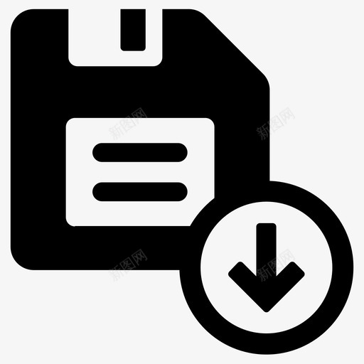 保存数据图标svg_新图网 https://ixintu.com 下载 保存 存储 数据 软盘