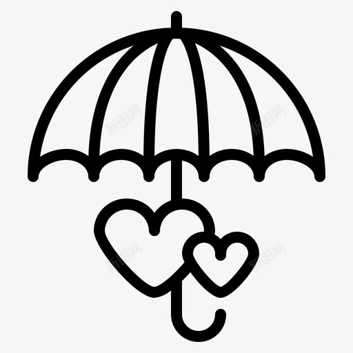 情侣雨浪漫图标svg_新图网 https://ixintu.com 情侣 浪漫 雨伞