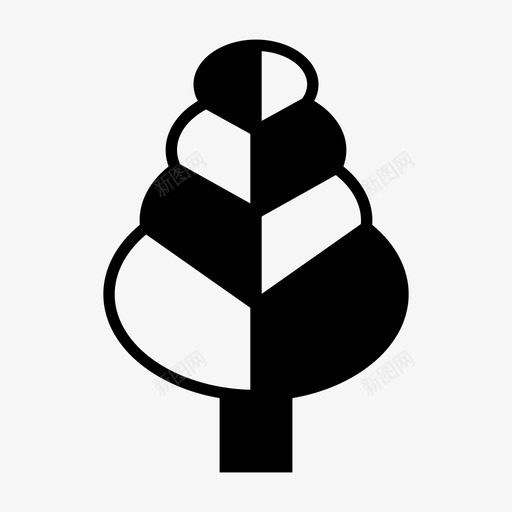 圣诞树花园植物图标svg_新图网 https://ixintu.com 圣诞树 圣诞节 植物 花园