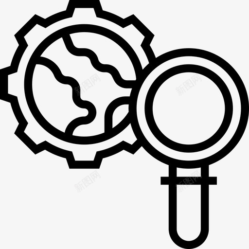 搜索引擎优化在线市场4线性图标svg_新图网 https://ixintu.com 优化 在线 市场 搜索引擎 线性