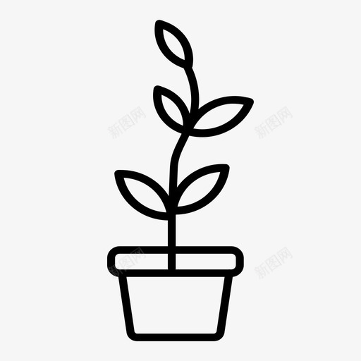 花卉装饰植物盆栽植物图标svg_新图网 https://ixintu.com 植物 盆栽 花卉 装饰