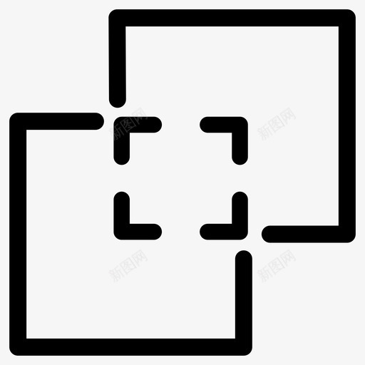 相交剪切合并图标svg_新图网 https://ixintu.com 剪切 合并 形状 相交