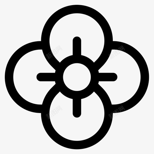 罂粟花9线形图标svg_新图网 https://ixintu.com 线形 罂粟