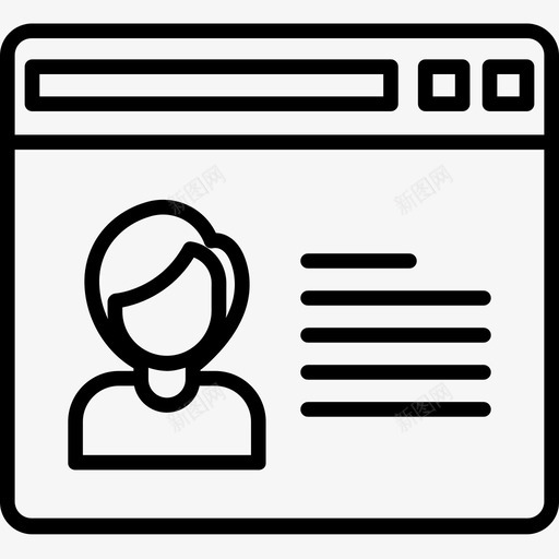 浏览器管理61线性图标svg_新图网 https://ixintu.com 浏览器 管理 线性