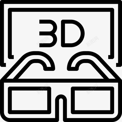 3d电影电影5线性图标svg_新图网 https://ixintu.com 3d电影 电影5 线性
