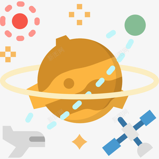 行星空间126平坦图标svg_新图网 https://ixintu.com 平坦 空间 行星