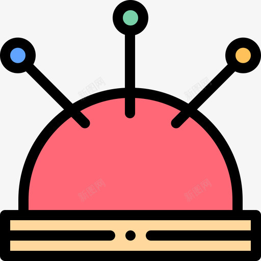 针垫针线1线颜色图标svg_新图网 https://ixintu.com 线颜色 针垫 针线1