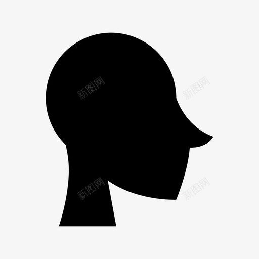 男性秃头用户图标svg_新图网 https://ixintu.com 用户 男性 男性头部轮廓 秃头