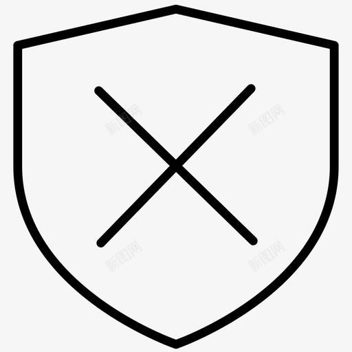 没有保护安全屏蔽图标svg_新图网 https://ixintu.com 不安全 安全 屏蔽 无保护 没有保护