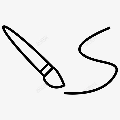 画画画笔画曲线图标svg_新图网 https://ixintu.com 曲线 画尖 画画 画笔