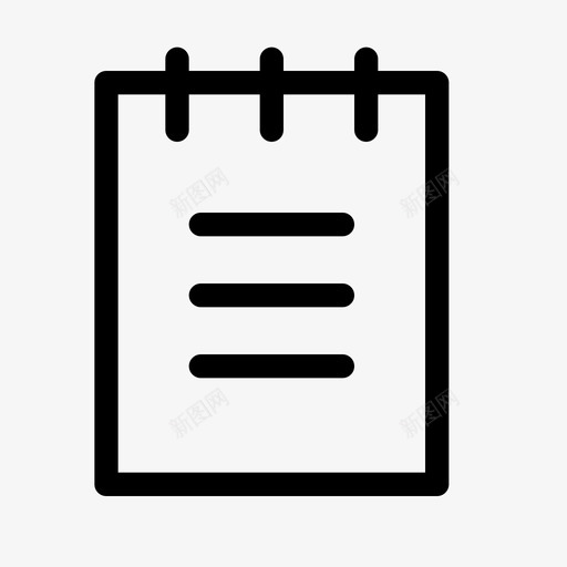 文字注释列表记事本图标svg_新图网 https://ixintu.com 列表 文字 文字注释 笔记写作 记事本