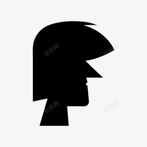 男性头部侧面图标svg_新图网 https://ixintu.com 侧面 头部 用户 男性 轮廓