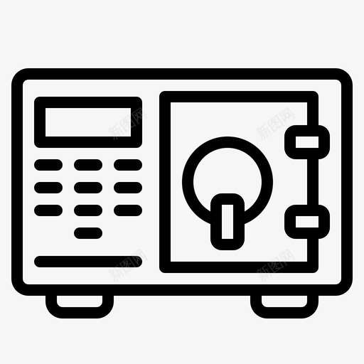 保险箱储物柜防护图标svg_新图网 https://ixintu.com 保安 保险 保险箱 储物柜 轮廓 酒店 防护
