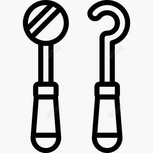 工具牙科学4线性图标svg_新图网 https://ixintu.com 工具 牙科 科学 线性