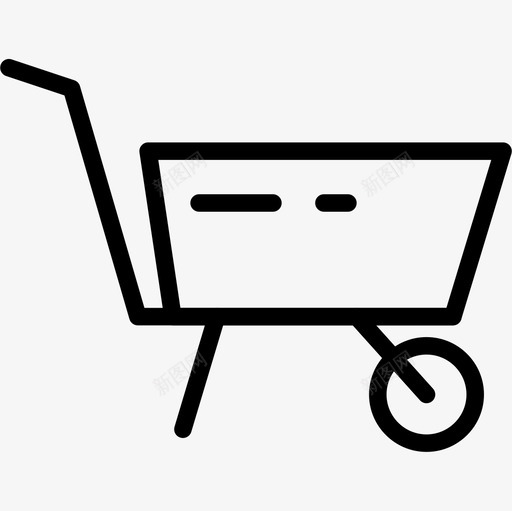 手推车农业园艺直线式图标svg_新图网 https://ixintu.com 农业 园艺 手推车 直线式