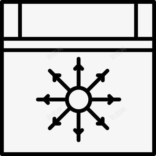 雪日历雪花图标svg_新图网 https://ixintu.com 冬天 圣诞节 日历 雪 雪花