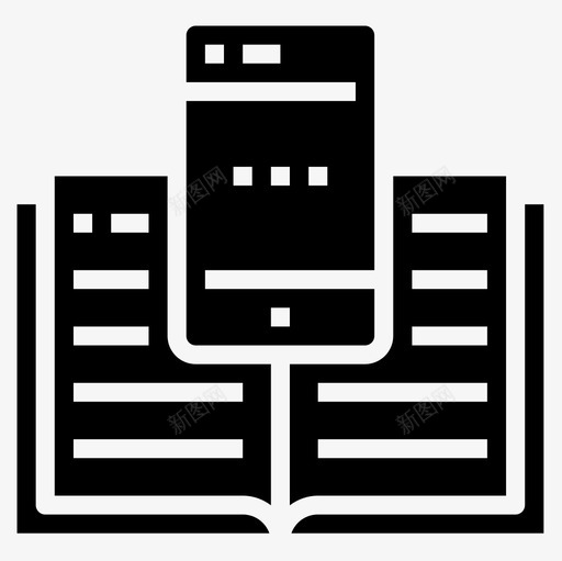 打开书本学习39填充图标svg_新图网 https://ixintu.com 书本 填充 学习 打开