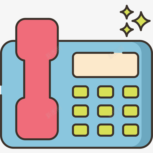 通讯家用电器2线颜色图标svg_新图网 https://ixintu.com 家用电器 通讯 颜色