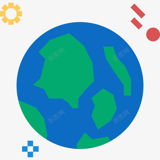 地球宇宙28平坦图标svg_新图网 https://ixintu.com 地球 宇宙 平坦