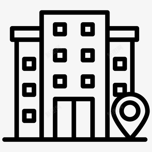 办公室位置建筑建筑地址图标svg_新图网 https://ixintu.com 位置 办公室 商店 地图 地址 导航 市场 建筑 方向 设置