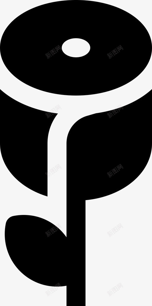 玫瑰花生长图标svg_新图网 https://ixintu.com 天然 植物 玫瑰 生长 精华